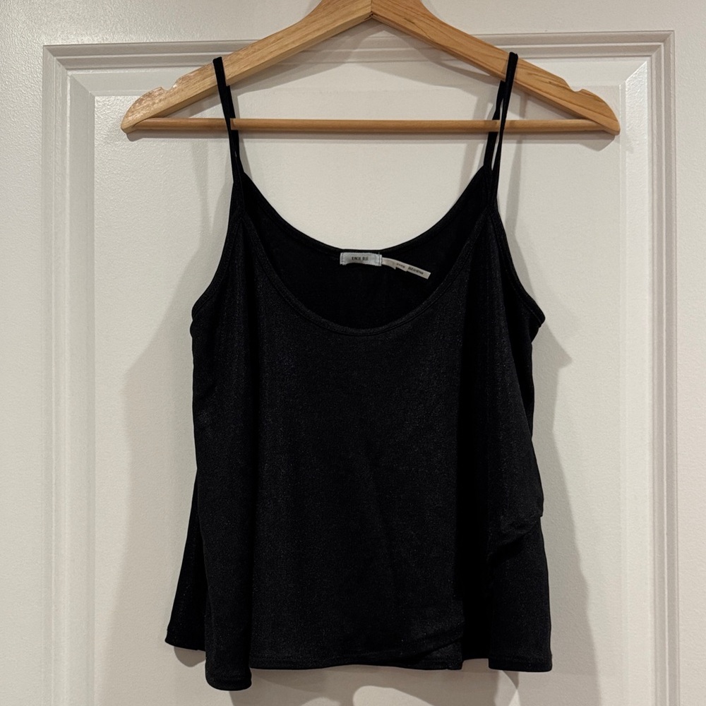 M | Urban Outfitters | Kimchi Blue | Soft Black Flowy Crop Top Tank